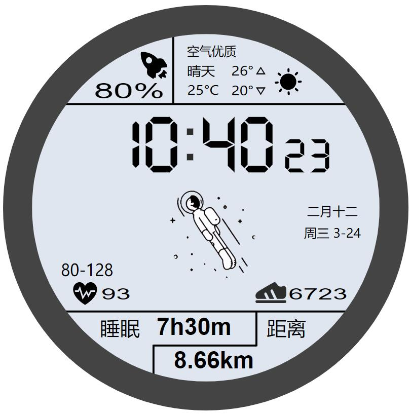 最近很火的华为太空人表盘源码-契合资源网